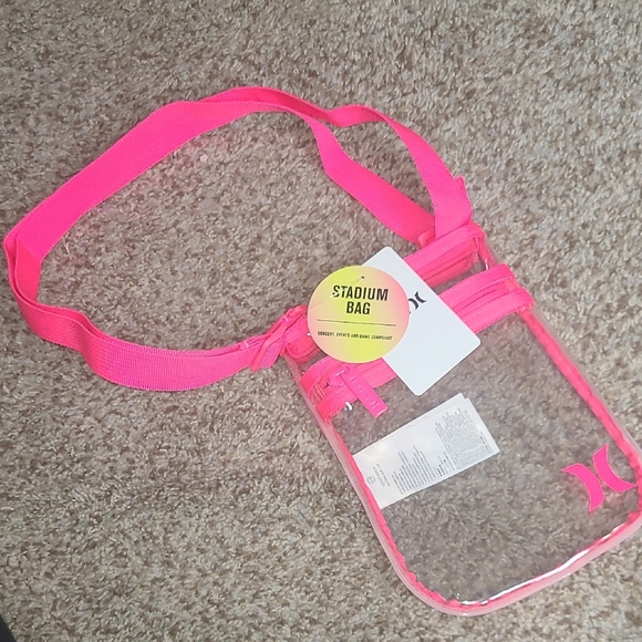 Hurley Festival/Stadium Bag with Neon Pink Strap - Picture 1 of 3